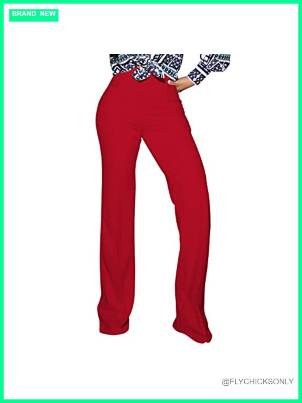 High Waisted Pull On Bootcut Dress Pants Stretchy Wrinkle-Free Work Slacks